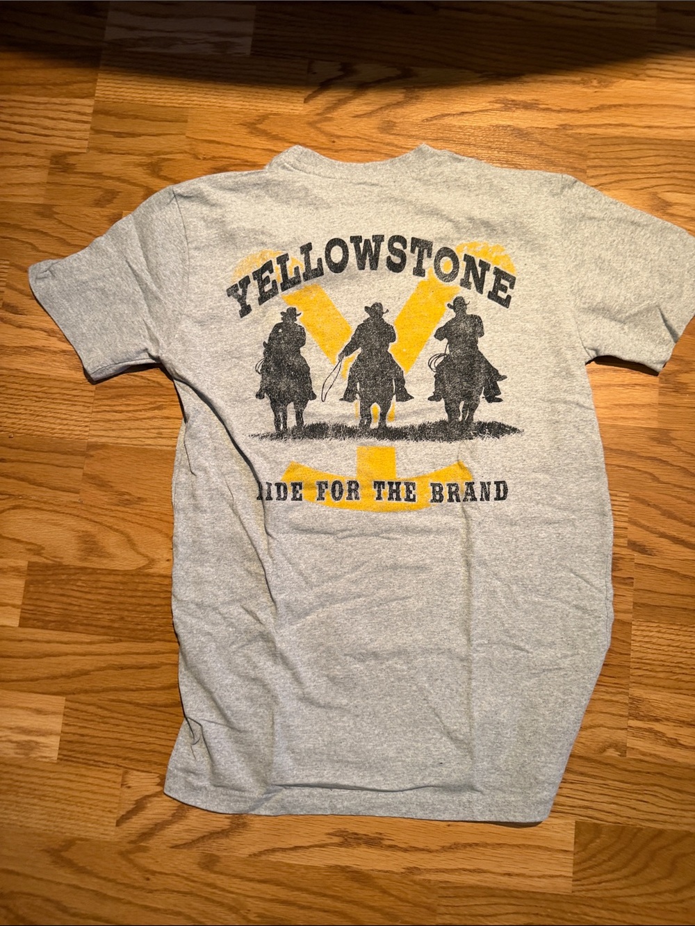 Yellowstone Graphic Short Sleeve Tee - Gray with Yellow Accents